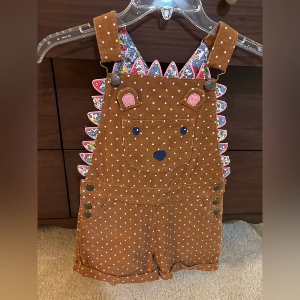 Mini boden hedgie hedgehog overalls 7/8